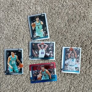 Topps chrome Charlotte Hornets lot. Lamelo ball Liam McNeely rookie